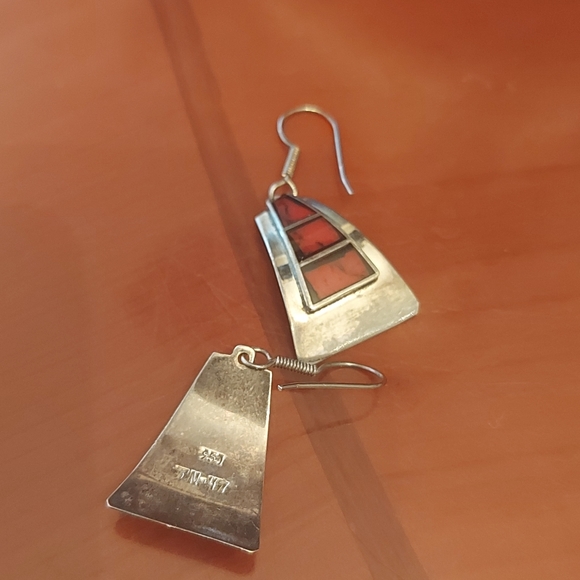 Vintage Sterling silver drop earrings - Picture 8 of 11